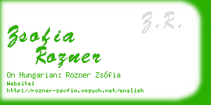 zsofia rozner business card